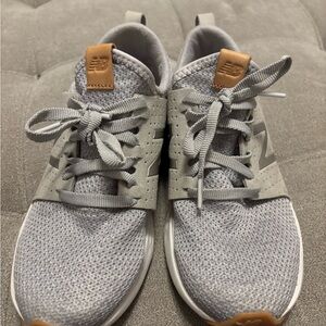 New Balance Gray Sneakers with Tan Accents- never worn
